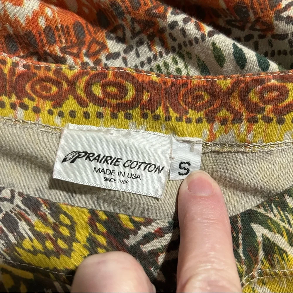 Prairie Cotton Dress Short Sleeve Jersey Cotton V-Neck - Small - Picture 5 of 7